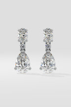 2 ct Pear Solitaire Drop Earrings