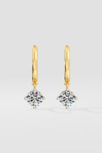 2 ct Diamond Drop Hoops