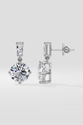 6 ct Solitaire Drop Earrings