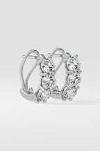 3 Stone Diamond Huggies