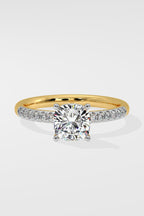 1 ct Cushion Hidden Halo Ring