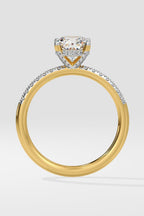 1 ct Cushion Hidden Halo Ring