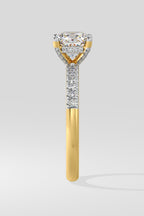 1 ct Cushion Hidden Halo Ring