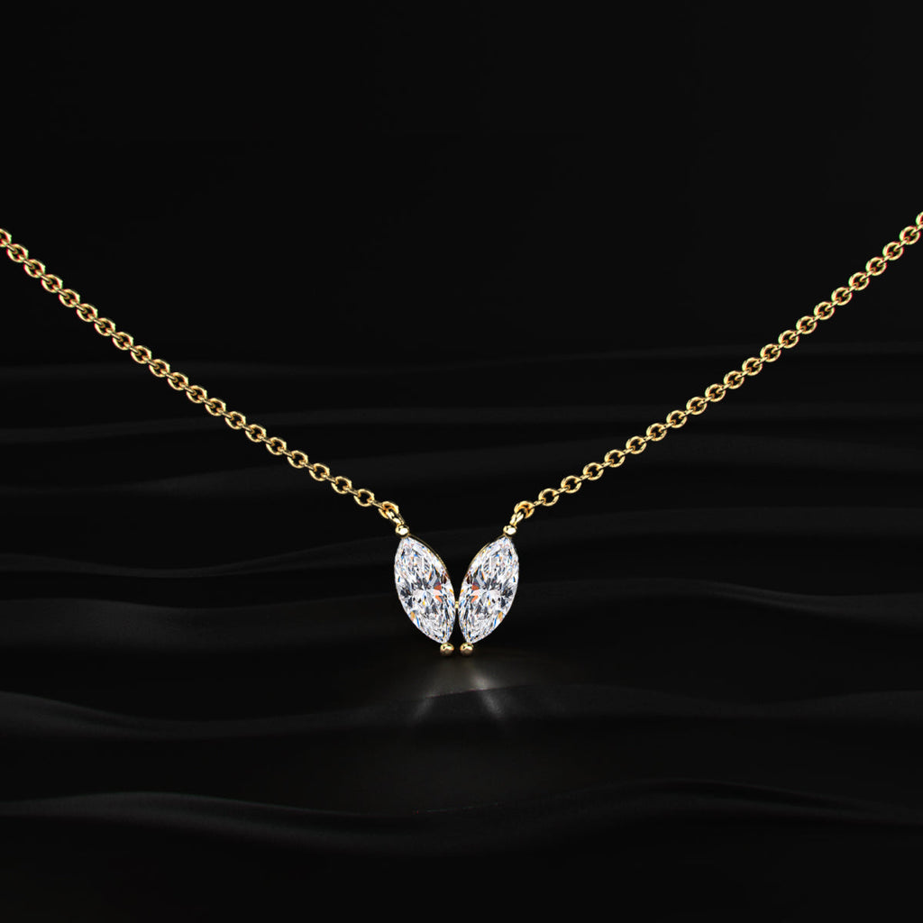 Marquise Shape Diamond Necklace