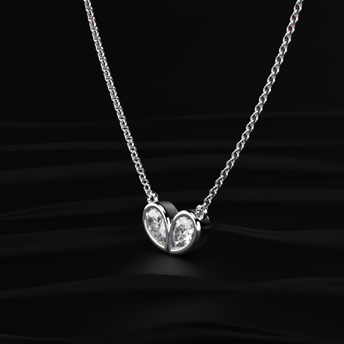Pear Shape Diamond Necklace