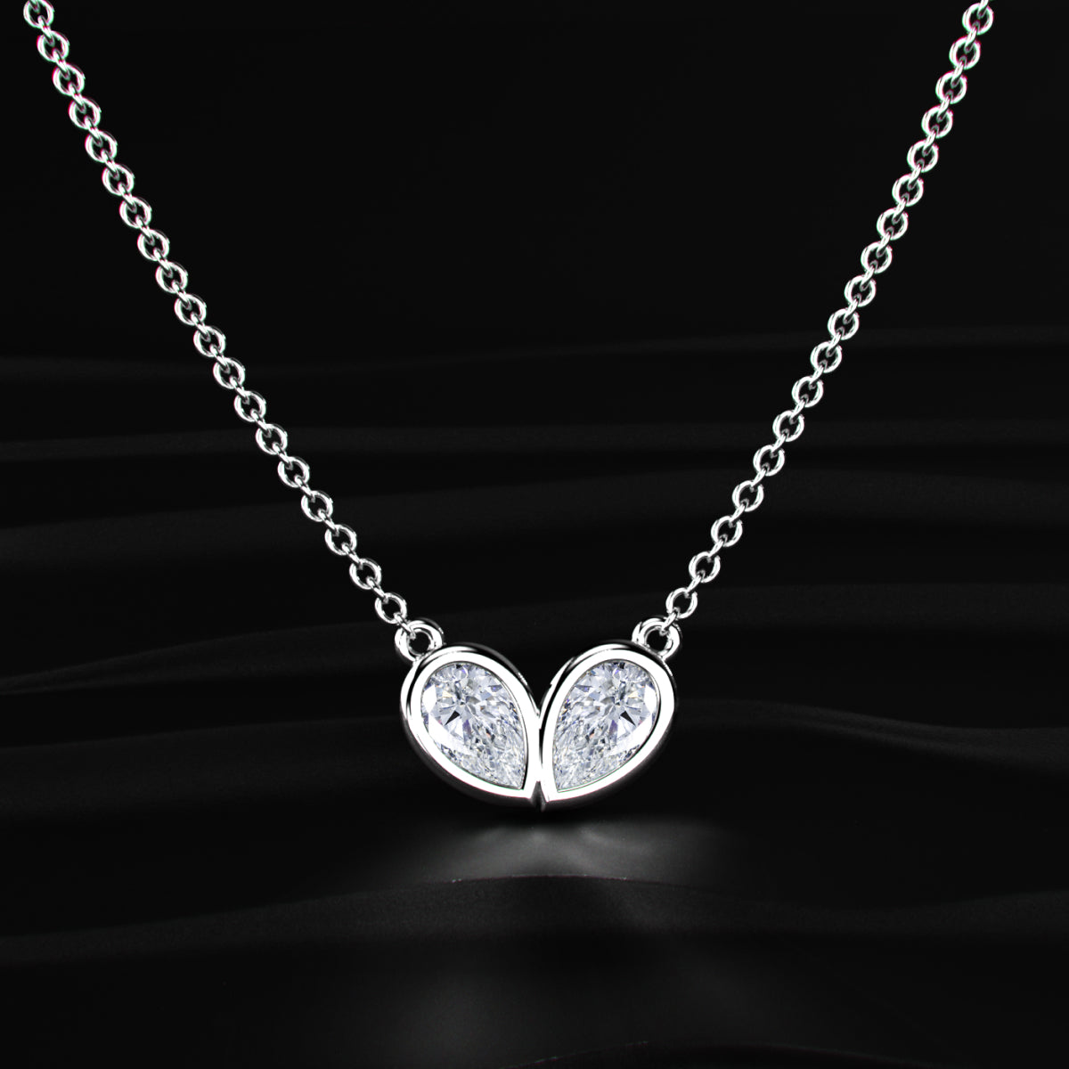 Pear Shape Diamond Necklace