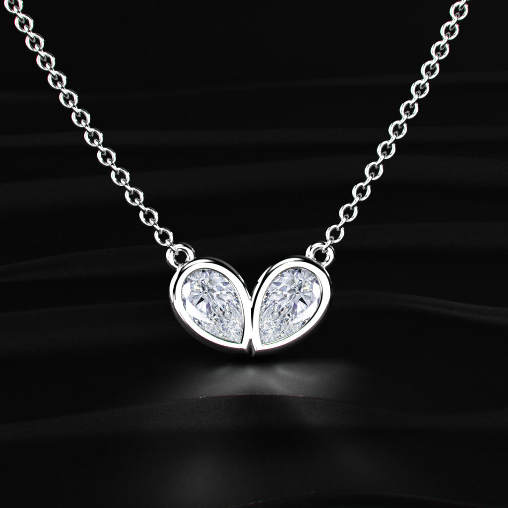 Pear Shape Diamond Necklace