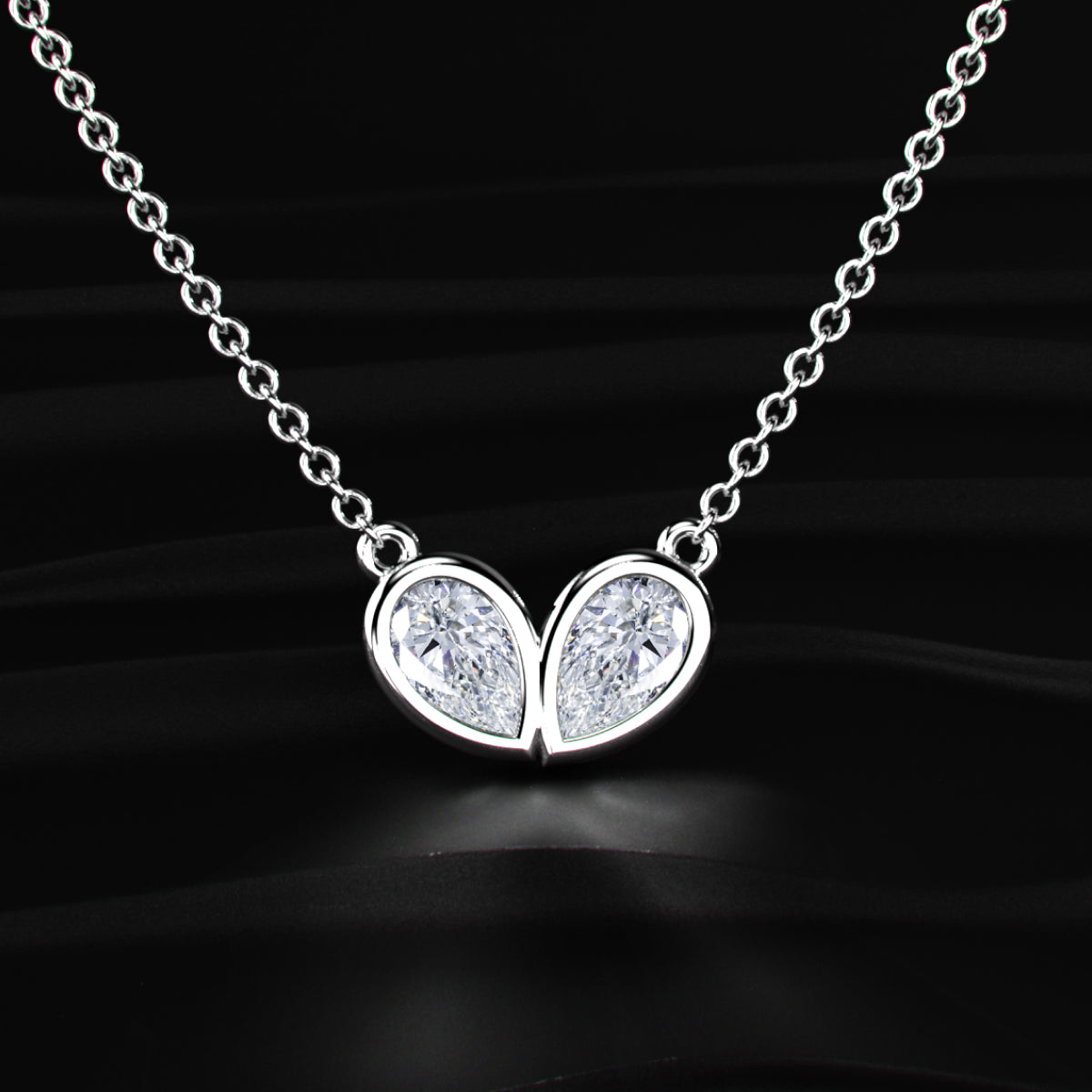 Pear Shape Diamond Necklace