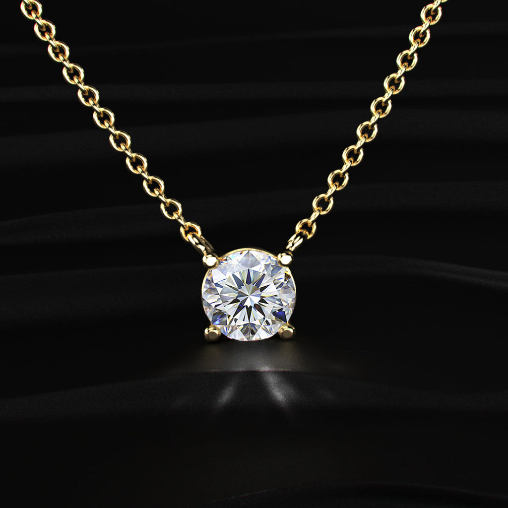 1ct Round Diamond Solitaire Necklace