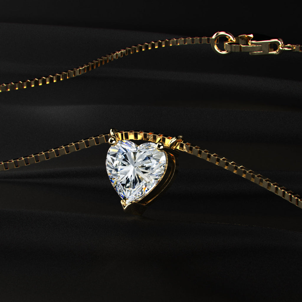 Heart Shaped Solitaire Necklace