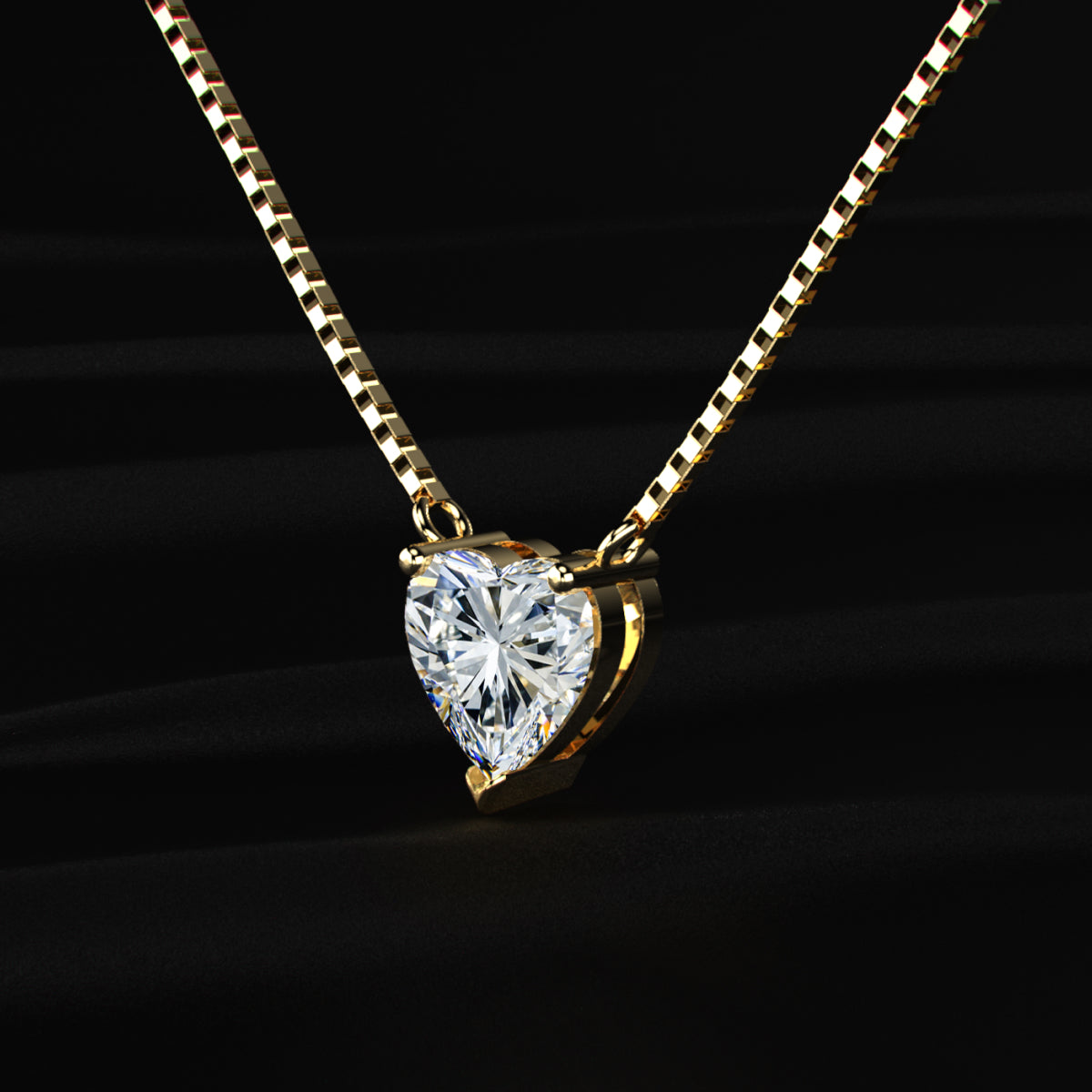 Heart Shaped Solitaire Necklace