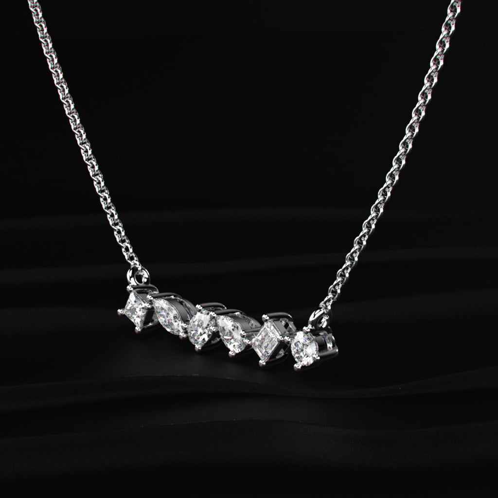 Multi Shape Diamond Necklace