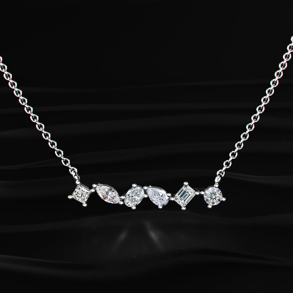 Multi Shape Diamond Necklace