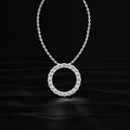 Diamond Open Circle Pendant Necklace