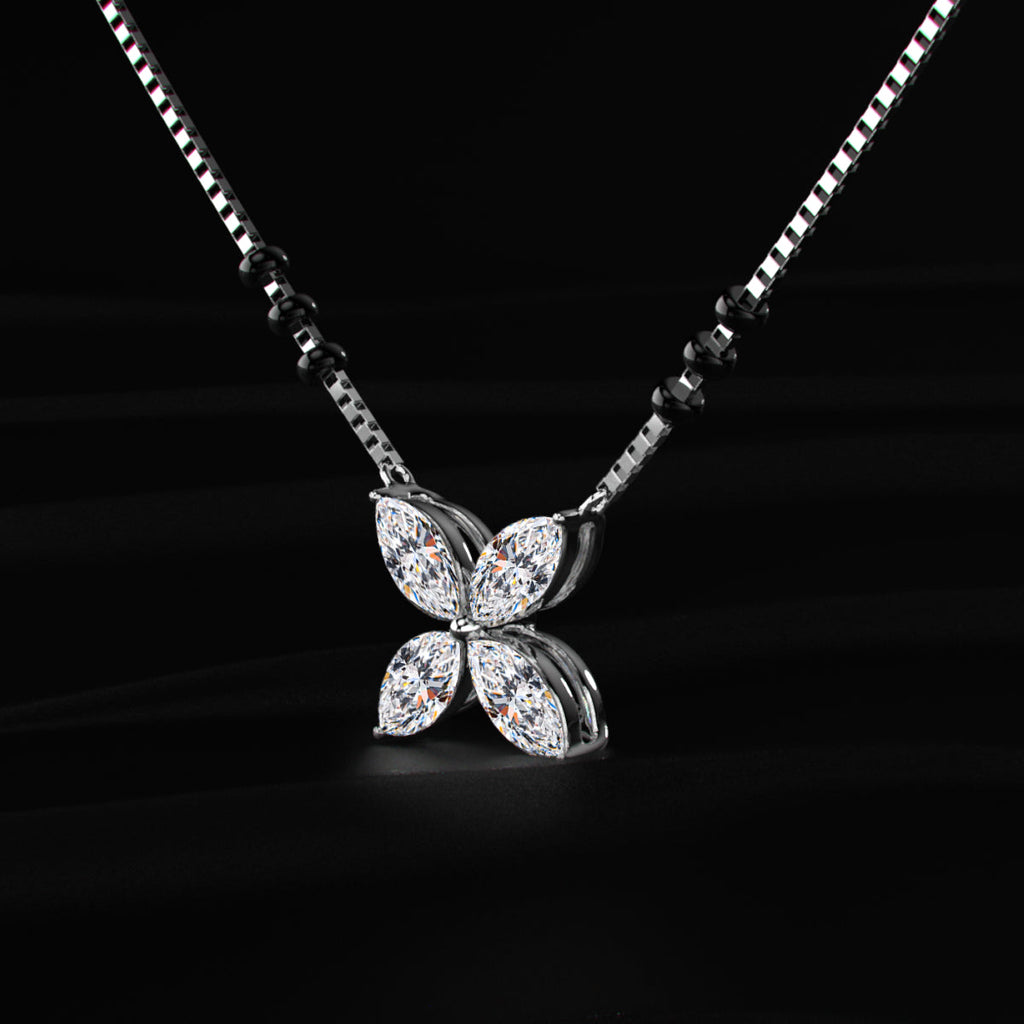 4 Marquise Diamond Mangalsutra