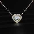 Heart Diamond Halo Mangalsutra