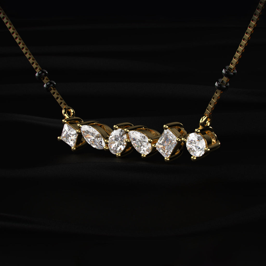 Mixed Shape Diamond Mangalsutra
