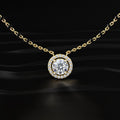 Round Diamond Halo Mangalsutra