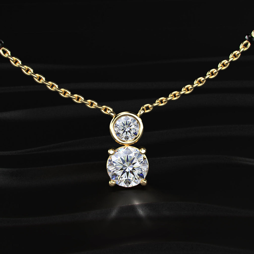 Round Shape Two Diamond Mangalsutra