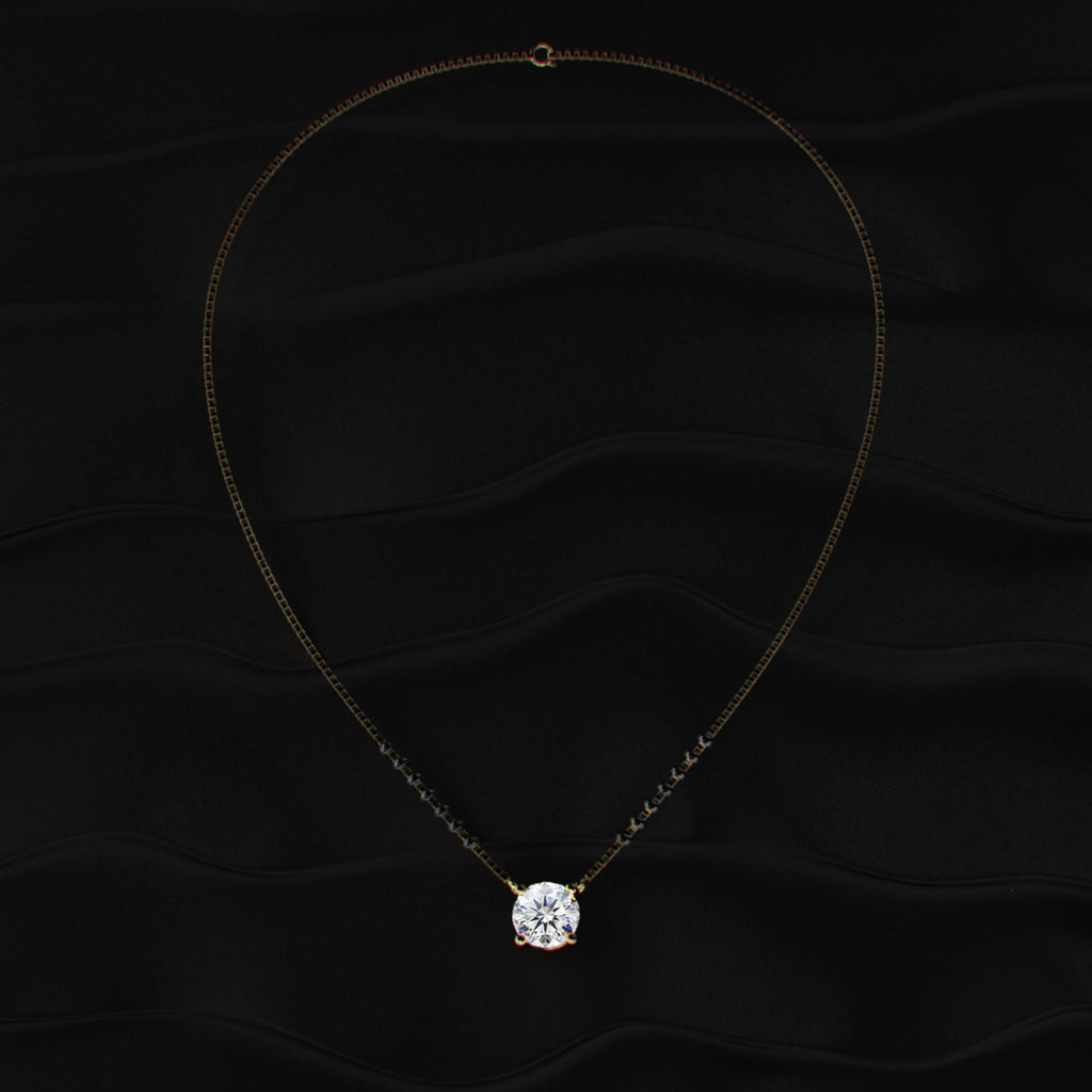 Round Diamond Solitaire Mangalsutra
