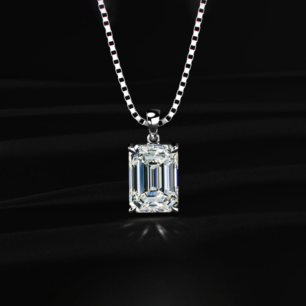 Emerald Cut Solitaire Pendant