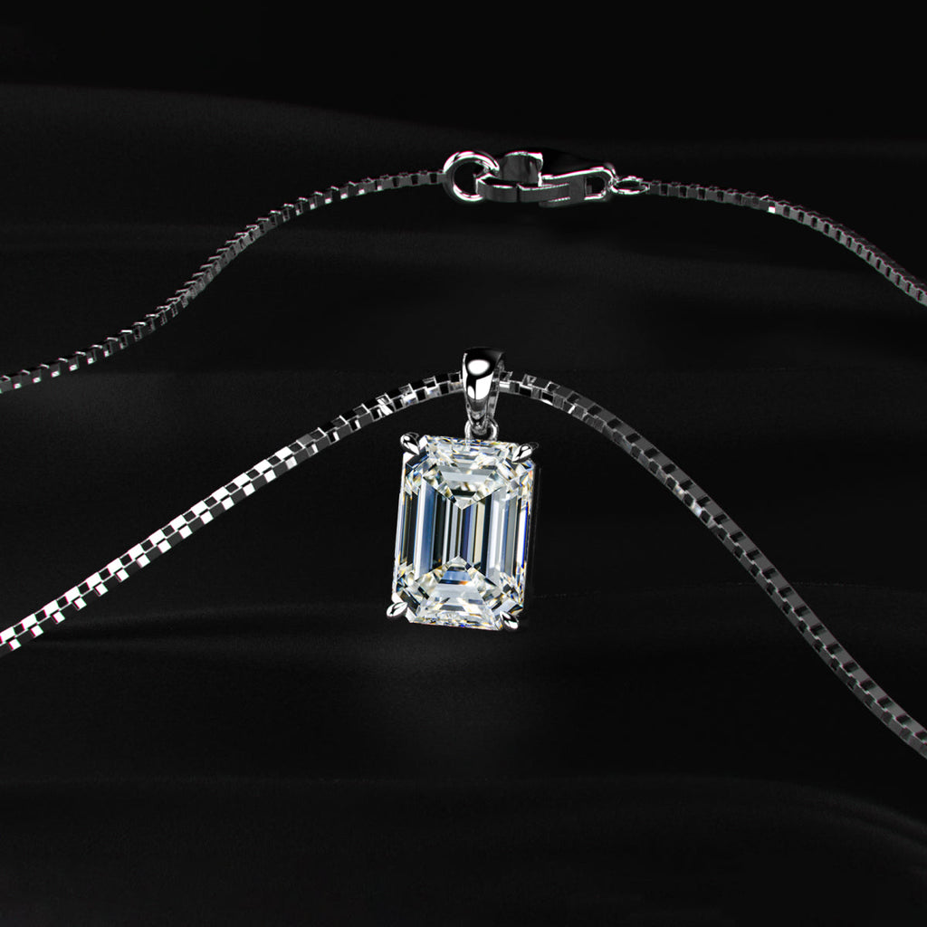 Emerald Cut Solitaire Pendant