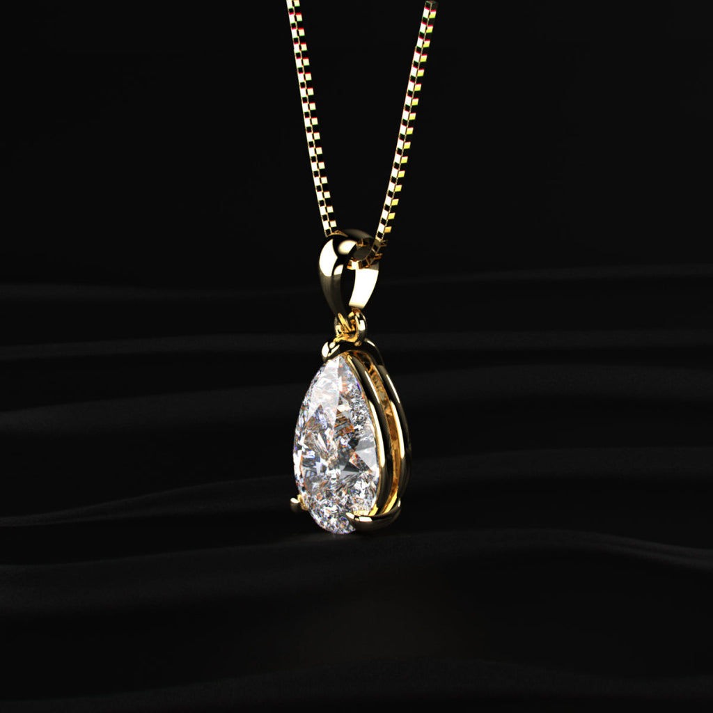 Pear Shaped Solitaire Pendant