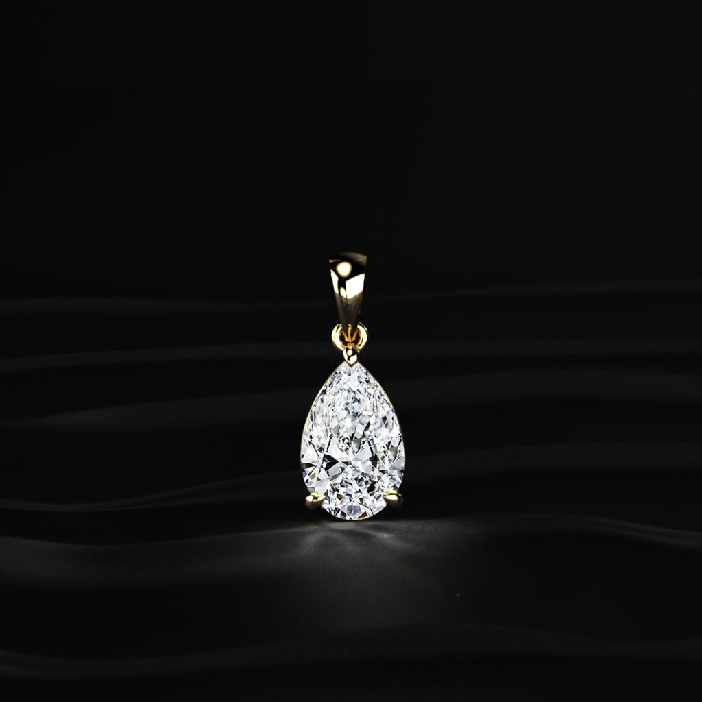 Pear Shaped Solitaire Pendant