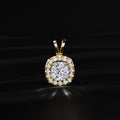 Cushion Diamond Halo Pendant