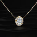 Oval Diamond Halo Mangalsutra