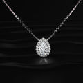 Pear Diamond Halo Mangalsutra