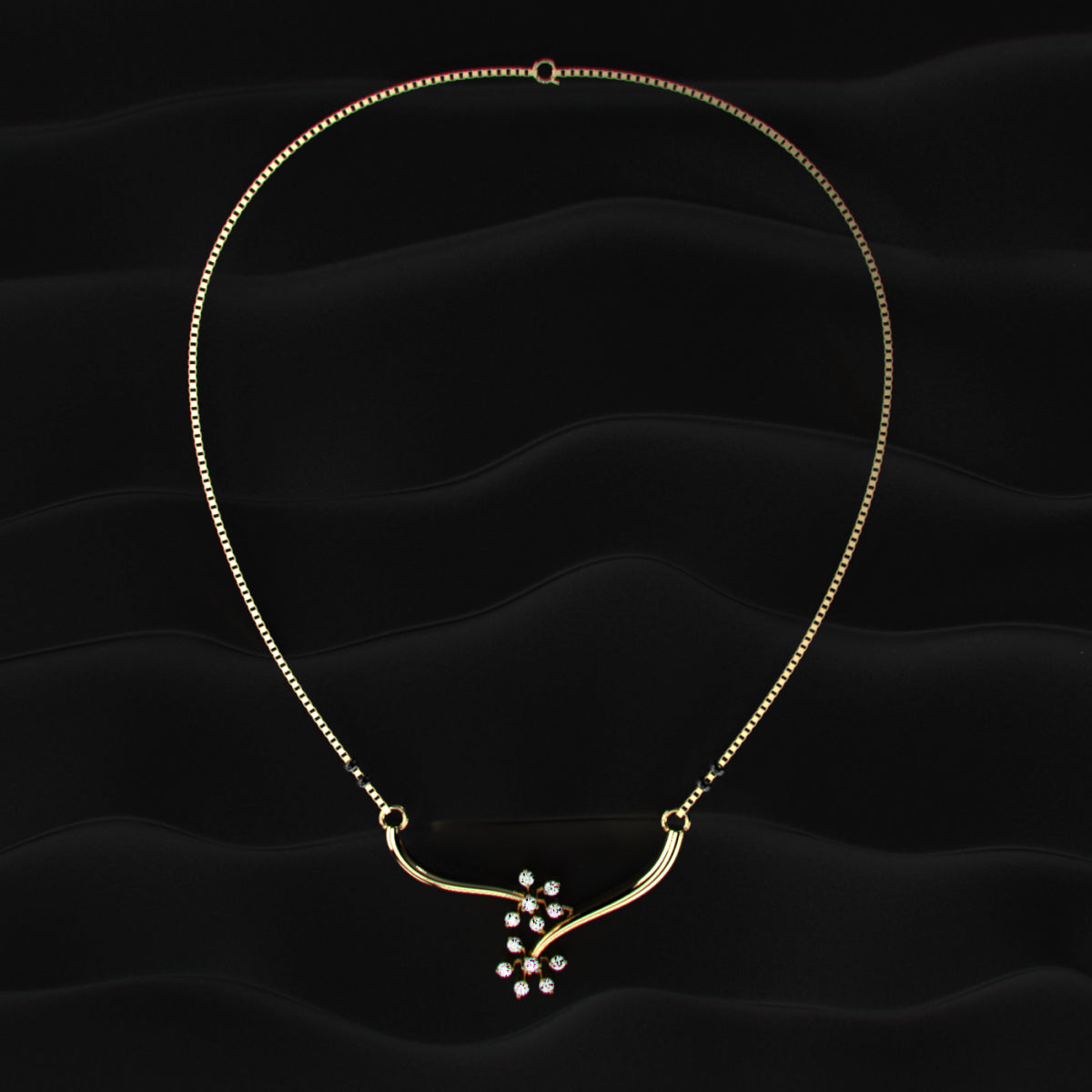 Floral Diamond Mangalsutra