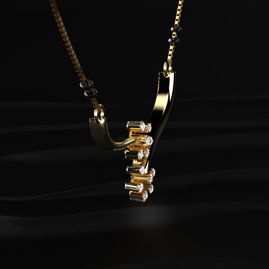 Floral Diamond Mangalsutra
