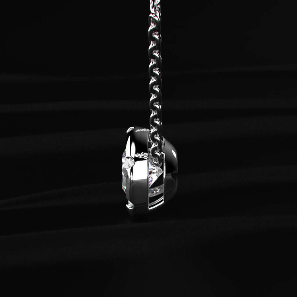 Round Solitaire Bezel Setting Pendant