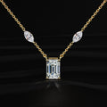 Emerald Cut Diamond Solitaire Necklace