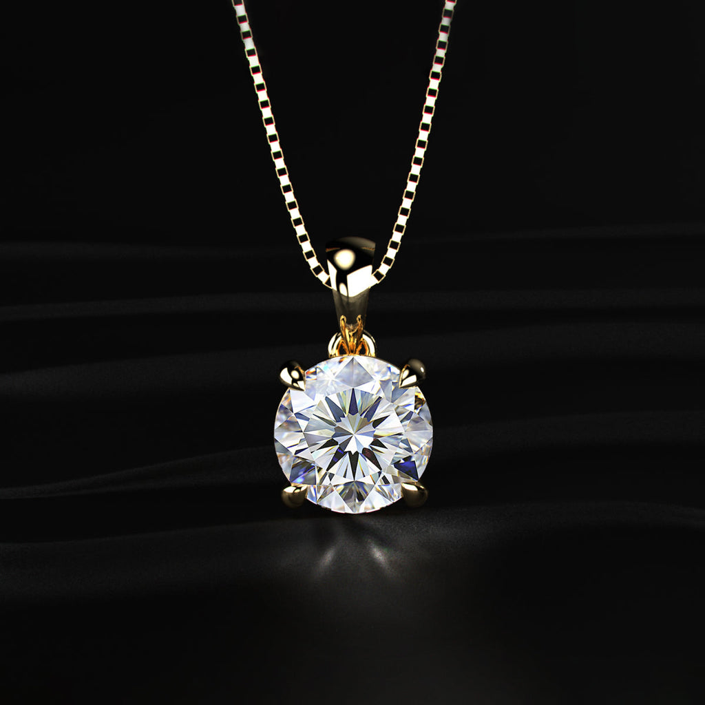Round Shape Solitaire Pendant