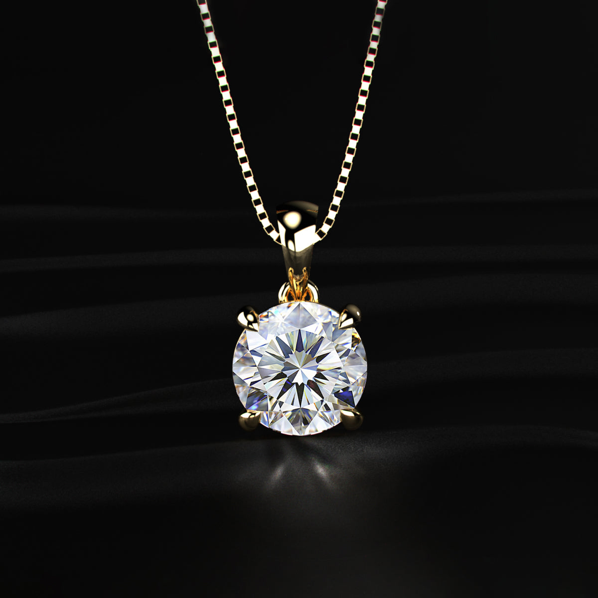 Round Shape Solitaire Pendant