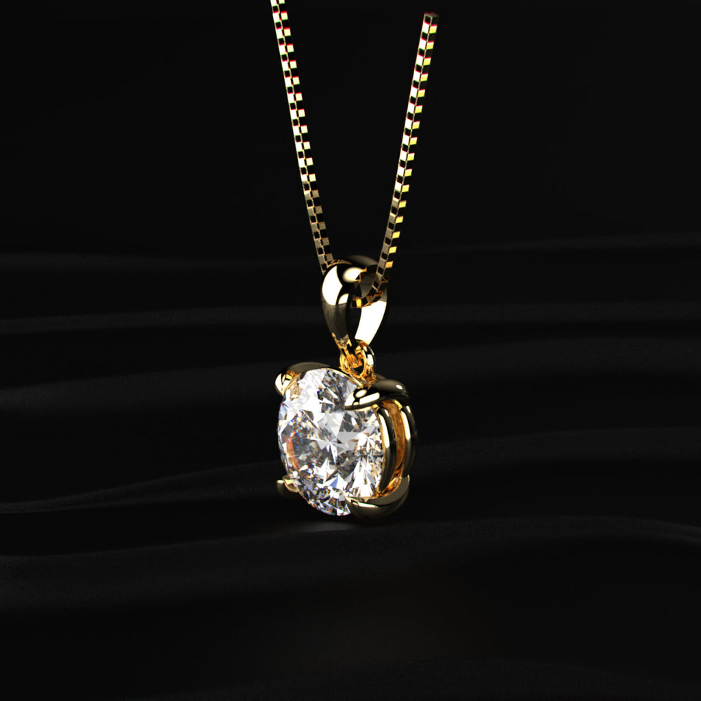 Round Shape Solitaire Pendant