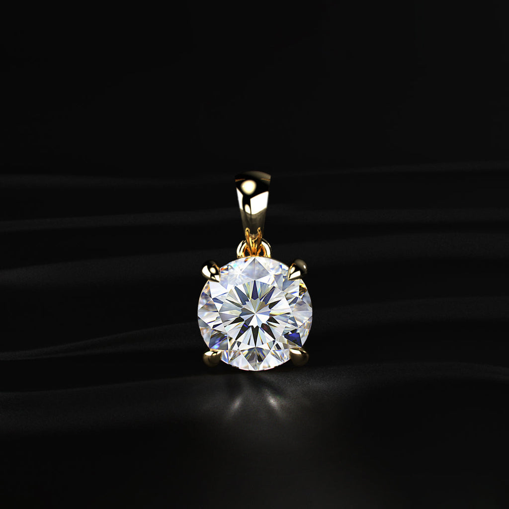 Round Shape Solitaire Pendant