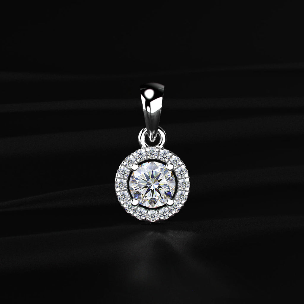 Round Halo Pendant