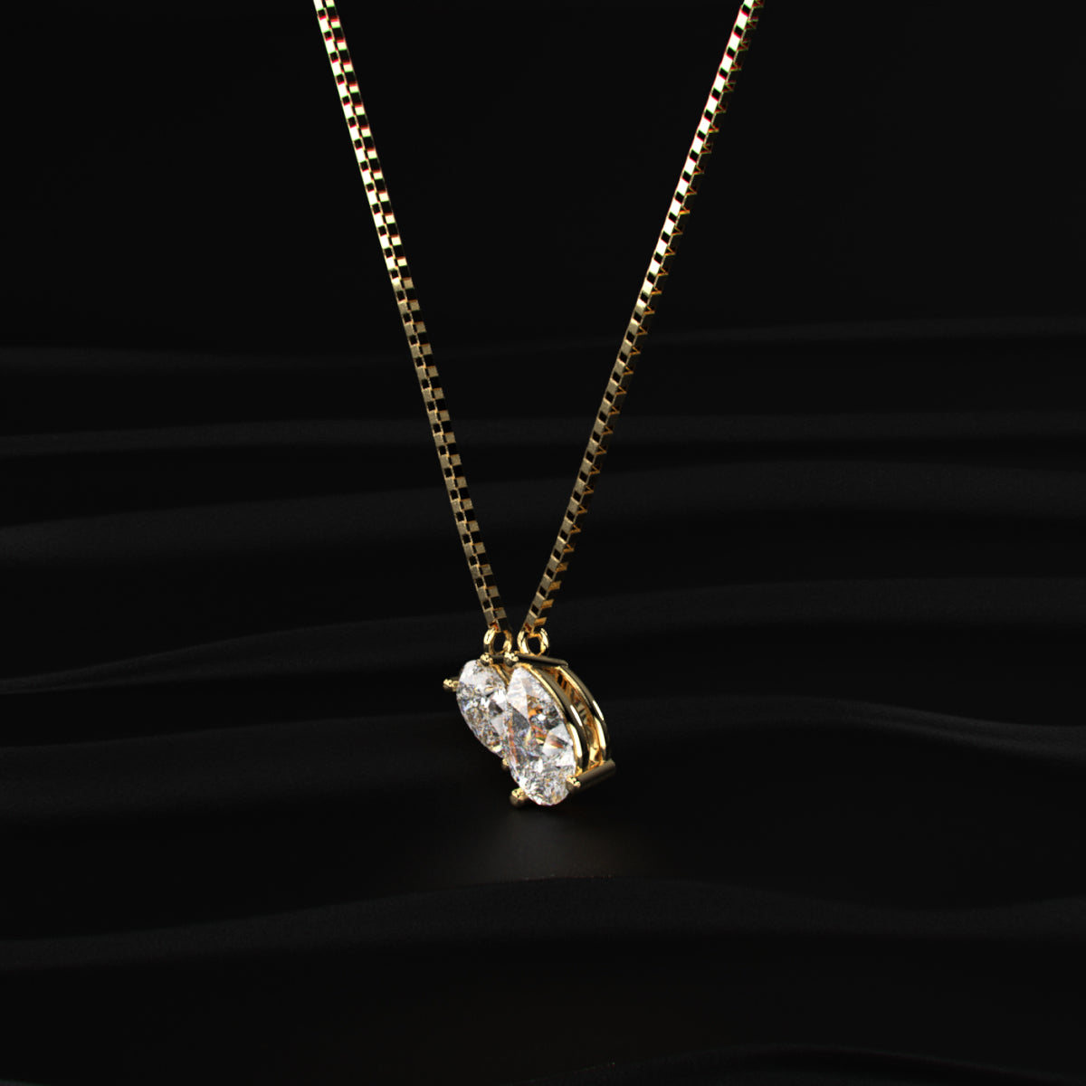 Toi Et Moi Double Pear Necklace