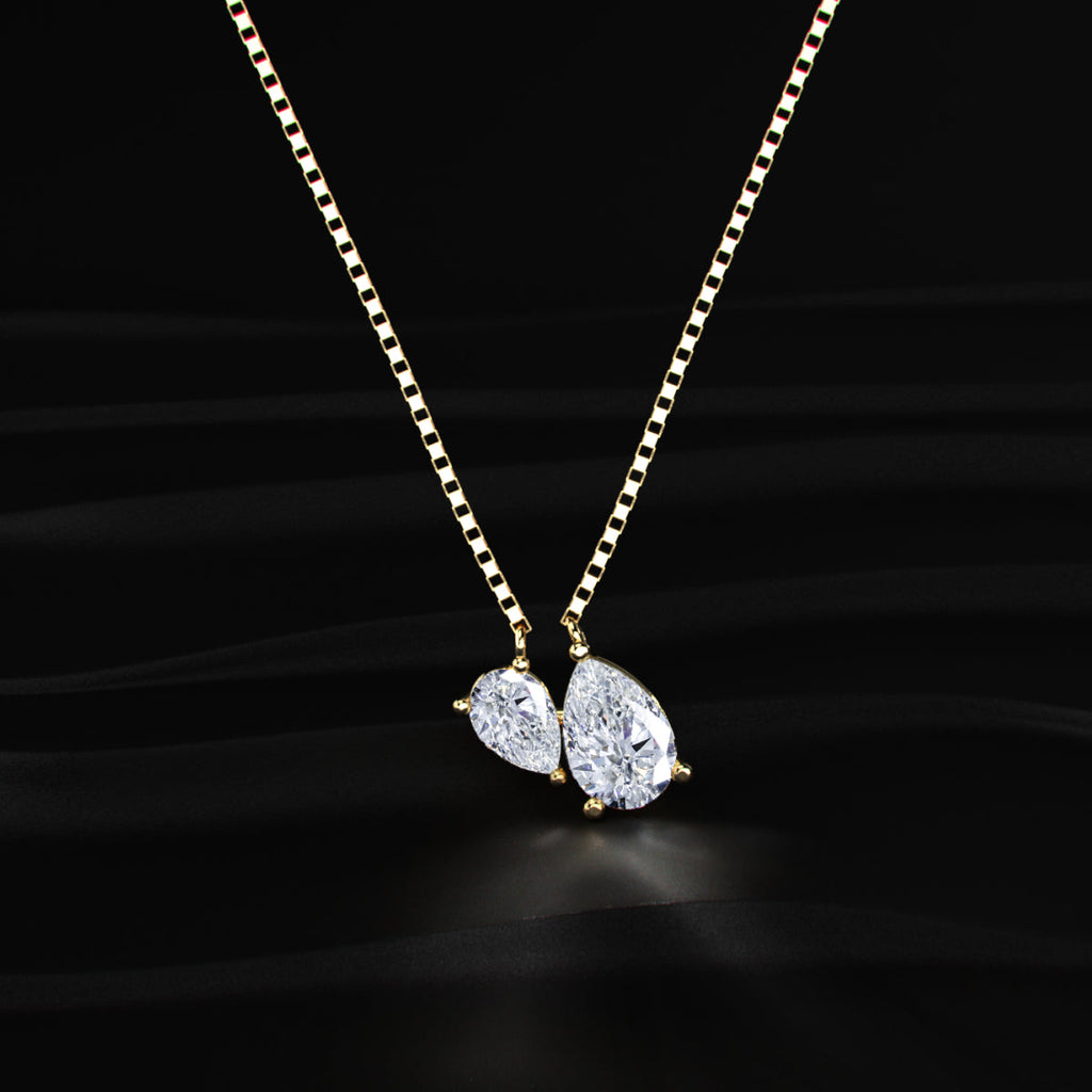 Toi Et Moi Double Pear Necklace