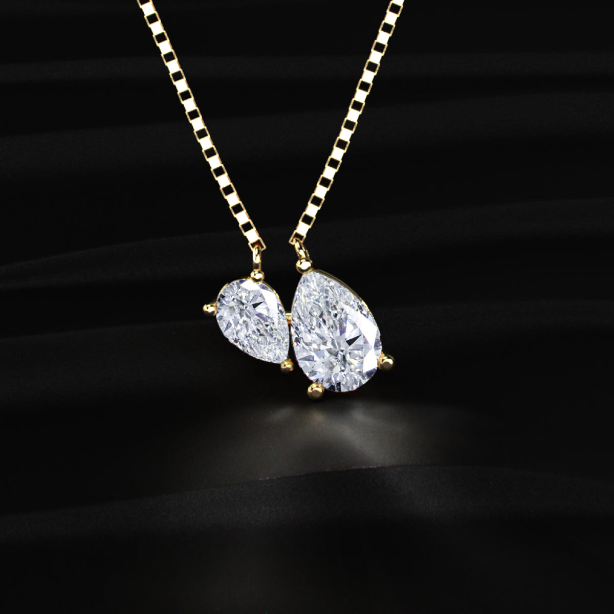 Toi Et Moi Double Pear Necklace