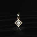 Princess Cut Halo Pendant