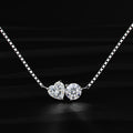 Toi Et Moi Heart and Round Necklace