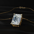 12 Carat Emerald Cut Solitaire Pendant