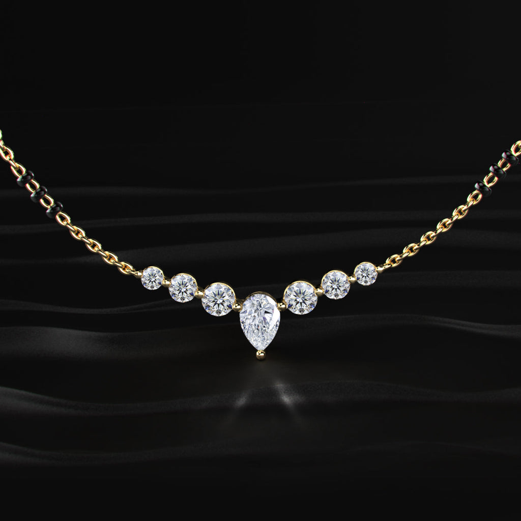 Seven Stone Pendant Mangalsutra