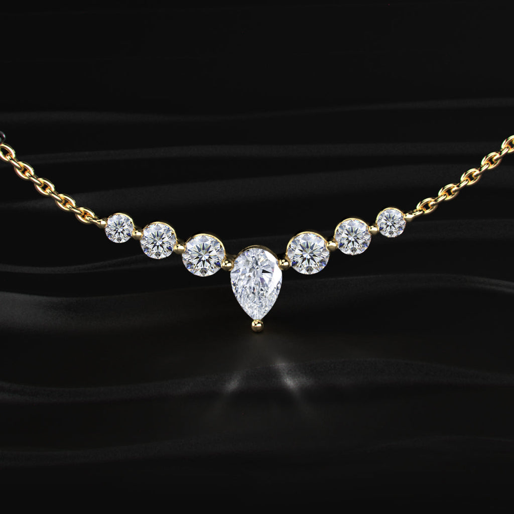 Seven Stone Pendant Mangalsutra