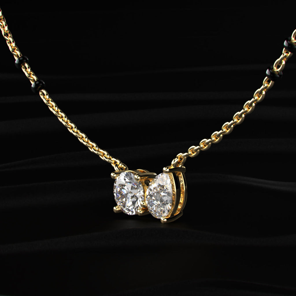 Round & Pear Toi-Et-Moi Mangalsutra
