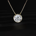 Round Solitaire Bezel Necklace
